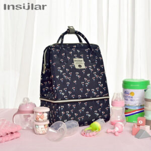 Large Capacity Diaper Bag Backpack Waterproof Maternity Bag Two-layer Baby Diaper Bags Mummy Breast Milk Cooler Bag For Stroller